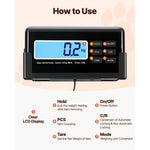 SucceBuy 1100LBS Digital Postal Scale 0.2 lbs Dual Accuracy Commercial Weight Scale with Hold/Tare Function for Packages Postage