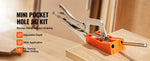 Amocart 56 Pcs Pocket Hole Jig Mini Jig Pocket Hole System with 9" C-clamp Step Drill Wrench Drill Stop Ring Square Drive Bit