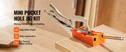 Bild in Galerie-Viewer laden, Amocart 56 Pcs Pocket Hole Jig Mini Jig Pocket Hole System with 9" C-clamp Step Drill Wrench Drill Stop Ring Square Drive Bit
