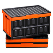 Load image into Gallery viewer, SucceBuy 45L 3Packs Plastic Collapsible Storage Bins with Lids Stackable Folding Storage Crates Baskets for Home Organizing
