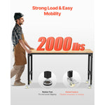 SucceBuy 60-Inch Adjustable Workbench 2000 lbs Load Work Bench with Power Outlet Wheels and Pegboard for Garage Workshop Home
