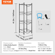 Charger l'image dans la visionneuse de galerie, Amocart 3/4/5 Tiers Water Jug Holder Iron Water Bottle Holder Double/Single Row Easy Installation for Kitchen Office Livingroom
