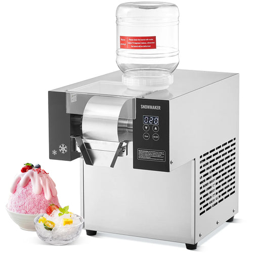 Amocart Commercial Snowflake Ice Machine Snowflake Ice Maker Stainless Steel Ice Shaver Machine Electric Snow Cone Maker