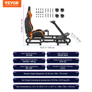 Charger l'image dans la visionneuse de galerie, Amocart Racing Wheel Stand for G923 G920 G29 for Thrustmaster T248P Heavy Duty Steel Driving Simulator Cockpit
