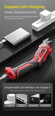 Load image into Gallery viewer, Cordless Electric Scissors 2 Blades Portable 4V Shears for Fabric Cloth Leather Cardboard Carpet DIY USB Cutting Tool 11000RPM

