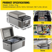 Charger l'image dans la visionneuse de galerie, Amocart 20-55L Portable Refrigerator Car Refrigerator Electric Compressor Cooler with 12/24v DC &amp; 110-240v AC
