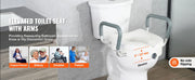 Charger l'image dans la visionneuse de galerie, Amocart Raised Toilet Seat 5" Height Raised 350 lbs Weight Capacity for Round &amp;Elongated Toilet Twist Lock Installation Elderly
