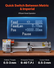 Load image into Gallery viewer, Amocart 8.7 x 39 in Bench Power Metal Lathe Automatic Feed Variable Speed 1250W Brushless Motor for Processing Precision Parts
