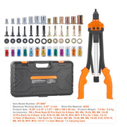Bild in Galerie-Viewer laden, Amocart Rivet Nut Tool Rivnut Tool Kit Metric and SAE Mandrels 70PCS/186PCS Rivet Nuts With Rugged Carrying Case
