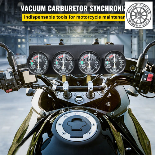 SucceBuy Fuel Vacuum Carburetor Synchronizer Carb Tools sync 4 Gauge Set with Rubber Hose Vacuum Balancer Meter Kit Motorcycle