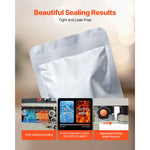 SucceBuy Continuous Bag Band Sealing Machine 0.24-0.47in Width Vertical Band Sealer with Roller Printing for 0.001-0.03in Bags