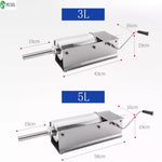 SucceBuy 3L5L 7L7.8L Horizontal Sausage Stuffer Food Processors 5 Filling Nozzles Kitchen Accessories Home Appliance for Hot Do