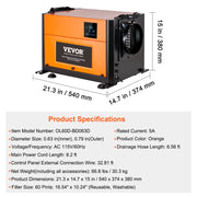 Charger l'image dans la visionneuse de galerie, Amocart Commercial Dehumidifier with Drain Hose for Crawl Spaces Basements Warehouse &amp; Job Sites Large Capacity Dehumidifier
