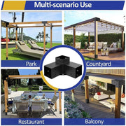 Bild in Galerie-Viewer laden, Amocart Pergola Bracket Kit 160x160 x150cm 4pcs 3/4Way Easy Installation For Gazebos Patio Pergolas Log Cabin Outdoor Hardware
