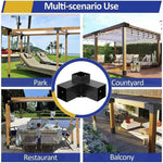Amocart Pergola Bracket Kit 160x160 x150cm 4pcs 3/4Way Easy Installation For Gazebos Patio Pergolas Log Cabin Outdoor Hardware