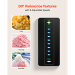 SucceBuy Snowflake Ice Machine 44/88/132/176LBS/24H Snowflake Ice Maker with Stainless Steel Blade Tank for Home Small Gathering