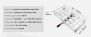 Bild in Galerie-Viewer laden, Amocart 47/53/60 in Hitch Cargo Carrier 400/500lb Capacity Trailer Hitch Mount Aluminum Cargo Basket for Truck Pickup Camping
