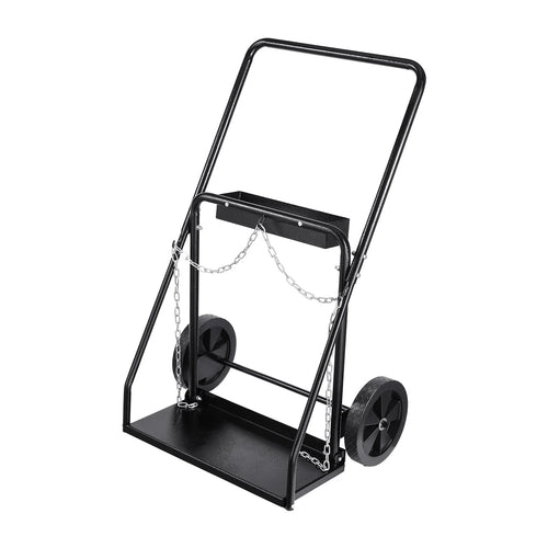 SucceBuy Dual Welding Cylinder Cart Oxygen Acetylene Tank Cart w/ 440LBS Static Capacity for Double 12.5-Inch Dia. Gas Cylinders