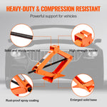 Amocart Scissor Jack 2.5 Ton/5512 lbs Scissor Car Jack 3.7"-17.1" Lifting Range Scissor Lift Jack Portable Tire Jack for Car