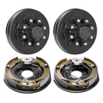 Amocart Trailer Hub Drum Kits Self-Adjusting Trailer Brake Assembly 7000 lbs Axle Backing Plates for Brake System Part Replace