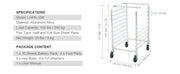 Charger l'image dans la visionneuse de galerie, Amocart 10/20 Sheet Bun Pan Rack Commercial Bakery Racks with Brake Wheels Aluminum Racking Trolley Storage for Bread Baking
