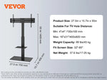 Amocart TV Stand Mount Swivel Tall TV Stand for 32 to 85 inch TV Height Adjustable Portable Floor TV Stand Max VESA 600 x 800mm