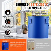 Charger l'image dans la visionneuse de galerie, Amocart 10 Gal Fryer Grease Bucket Carbon/Stainless Steel Rust-Proof Coat Transport Container Lock Clips Filter Bag for Hot Oil
