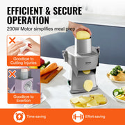 Charger l'image dans la visionneuse de galerie, Amocart Electric Vegetable Slicer 4 in 1 Multifunctional Food Cutter Vegetable Chopper for Slicing Shredding Dicing Slitting
