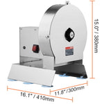 SucceBuy Electric Vegetable Slicer 0-0.5"/0-12mm Thickness Adjustable Commercial Machine Stainless Steel Food Cutter Machine