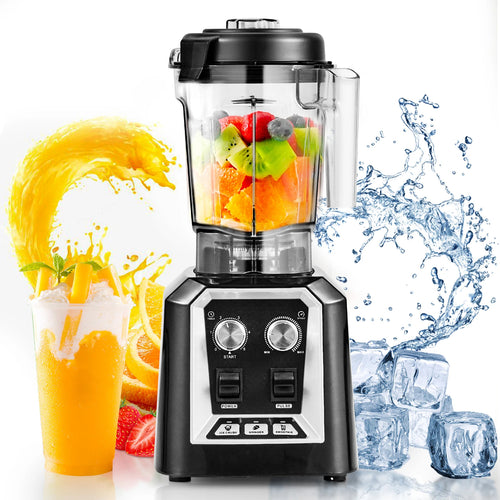 Amocart 2L Smoothie Blender Professional Countertop Fruit Food Processor Mixer Maker with Stainless Steel for Home Kitchen Bar