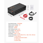 Charger l'image dans la visionneuse de galerie, Amocart Sump Pump Battery Backup System 1500W / 3000W Auto Switches to Battery Inverter for Continuous Sump Pump Operation
