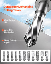 Bild in Galerie-Viewer laden, Amocart 11PCs Magnetic Drill Motor 1.6 in 1450W Boring Diameter 850RPM Speed 2810 lbf Portable Electric Mag Drill Press
