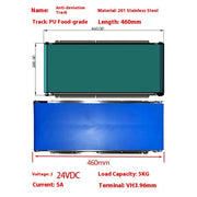 Load image into Gallery viewer, 460x200MM Stainless Steel Vending Machine Track Cargo Channel Automatic Conveyor Belt DC24V Load 3.5-5KG 35RPM Adjustable Speed

