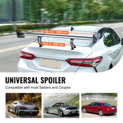 Charger l'image dans la visionneuse de galerie, Amocart GT Wing Car Spoiler 53.1 inch Universal Spoiler with Double Deck Car Rear Spoiler Wing, Racing Spoiler BGW/JDM Drift
