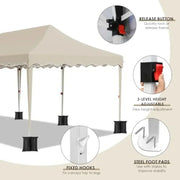 Load image into Gallery viewer, 10x20ft Pop up  Tent w/6 Sidewalls Heavy Duty Wedding Party Tent Height Adjustable Large Commercial Gazebo  Sun Protection Shel
