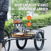Charger l'image dans la visionneuse de galerie, Amocart 275 lbs Bike Cargo Trailer Bicycle Wagon Cart Foldable Compact Storage with Universal Hitch 20" Wheels fits Most Bike
