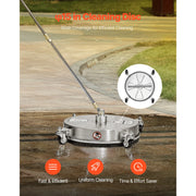 Bild in Galerie-Viewer laden, Amocart Pressure Washer Surface Cleaner PE/Stainless Steel Pressure Washer Attachments with 4 Wheels for Concrete Patio Deck
