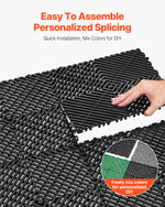 Amocart Interlocking Drainage Mat 12inx12in 12/24/40/50/55 Pcs Splicing Mats Non-Slip PP Drainage Floor Tile & Shower Mat