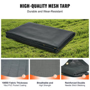 Charger l'image dans la visionneuse de galerie, Amocart 18oz Dump Truck Mesh Tarp PVC Coated Heavy Duty Cover with Reinforced Webbing for Manual or Electric Dump Truck Syste
