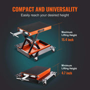 Load image into Gallery viewer, SucceBuy Motorcycle Lift 1100 LBS Motorcycle Lift Scissor Lift  with Dolly &amp; Hand Crank Center Hoist Crank Stand for Motorcycle
