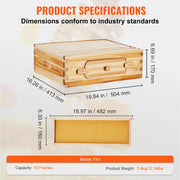 Load image into Gallery viewer, Amocart Bee Hive Deep Box Starter Kit 100% Beeswax Coated Natural Cedar Wood Langstroth Beehive Kit Transparent Acrylic
