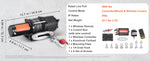 Amocart 4500lbs ATV/UTV Electric Winch Nylon/Steel Rope Winch with Wireless/Wired Remote for Truck Car Towing Jeep Off-Road SUV