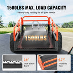 SucceBuy Heavy Duty Steel ATV Dump Trailer Tow Behind Dump Cart Garden Trailer Removable Sides and Tires for Mowers Tractors