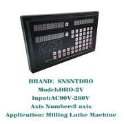 Load image into Gallery viewer, DRO-2V Professional Digital Readout  Display and 2 pieces Linear Glass Scale Encoder Grating Ruler For Lathe milling machines
