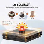 Amocart 110 lbs Digital Postal Shipping Scale with Timer 90° Foldable LCD Screen AC/DC Powered Package Scale for Laggage Home