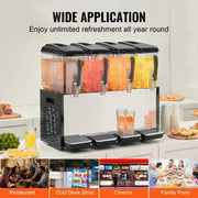 Charger l'image dans la visionneuse de galerie, Amocart 4 Tanks Commercial Beverage Dispenser 10L/12L Per Tank Juice Dispenser Stainless Steel Ice Tea Drink Machine
