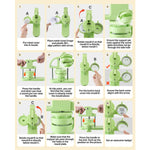 Amocart Button Maker Machine Plastic Pin Maker 100pcs Button Parts Circle Cutter and Hex Wrenches Reinforced Ergonomic Handle