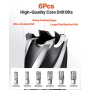 Load image into Gallery viewer, Amocart 1300 W Low Profile Magnetic Drill Press 1.4 in Boring Diameter 2248 lbf Power 650RPM Mag Drill Press for Metal Surface
