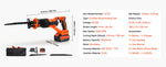 Amocart Corded Reciprocating Saw 120 Volt 7.5 Amp 2800 SPM Variable Speed, 1-1/8 inch Stroke Length Electric Reciprocating Saw