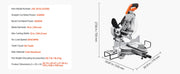 Bild in Galerie-Viewer laden, Amocart Sliding Compound Miter Saw 12-Inch Blade 15Amp Motor 60-Tooth Corded Double Bevel Sliding Miter Saw LED Alignment
